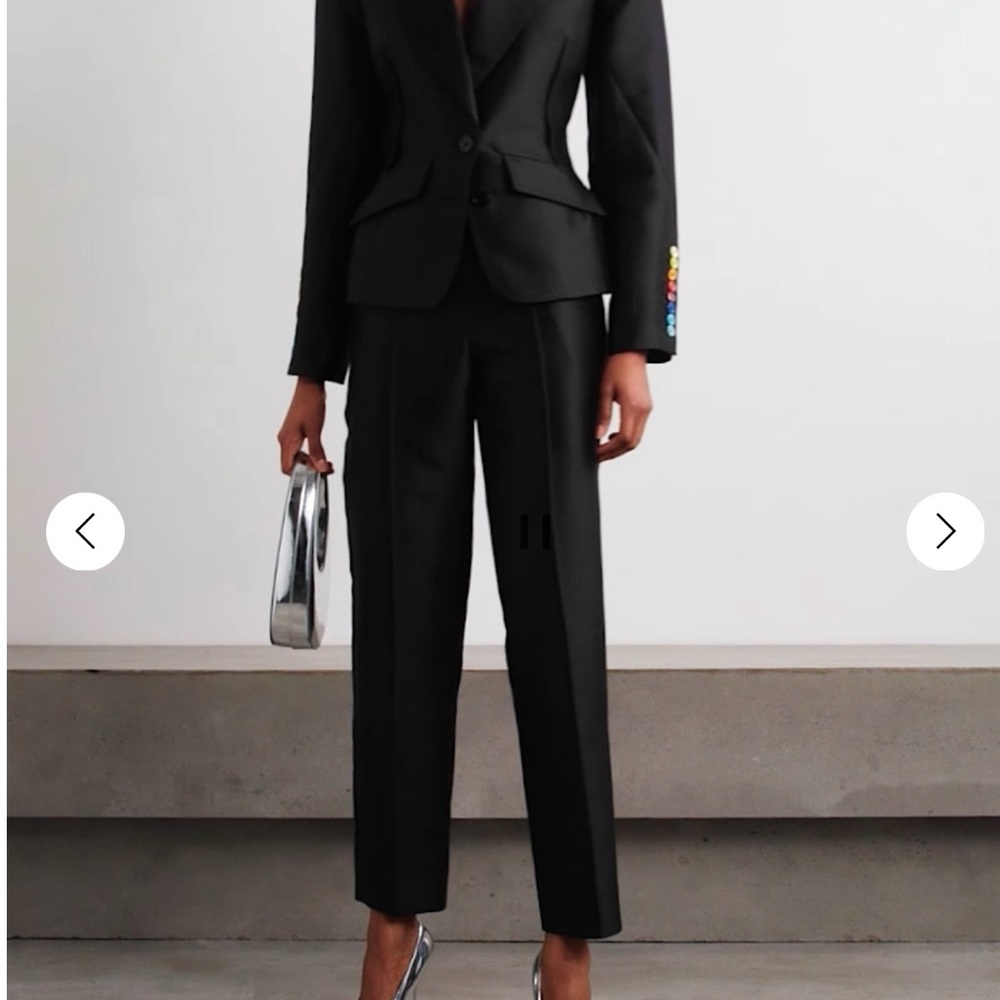 CHRISTOPHER JOHN ROGERS
Silk and wool-blend twill tapered pants